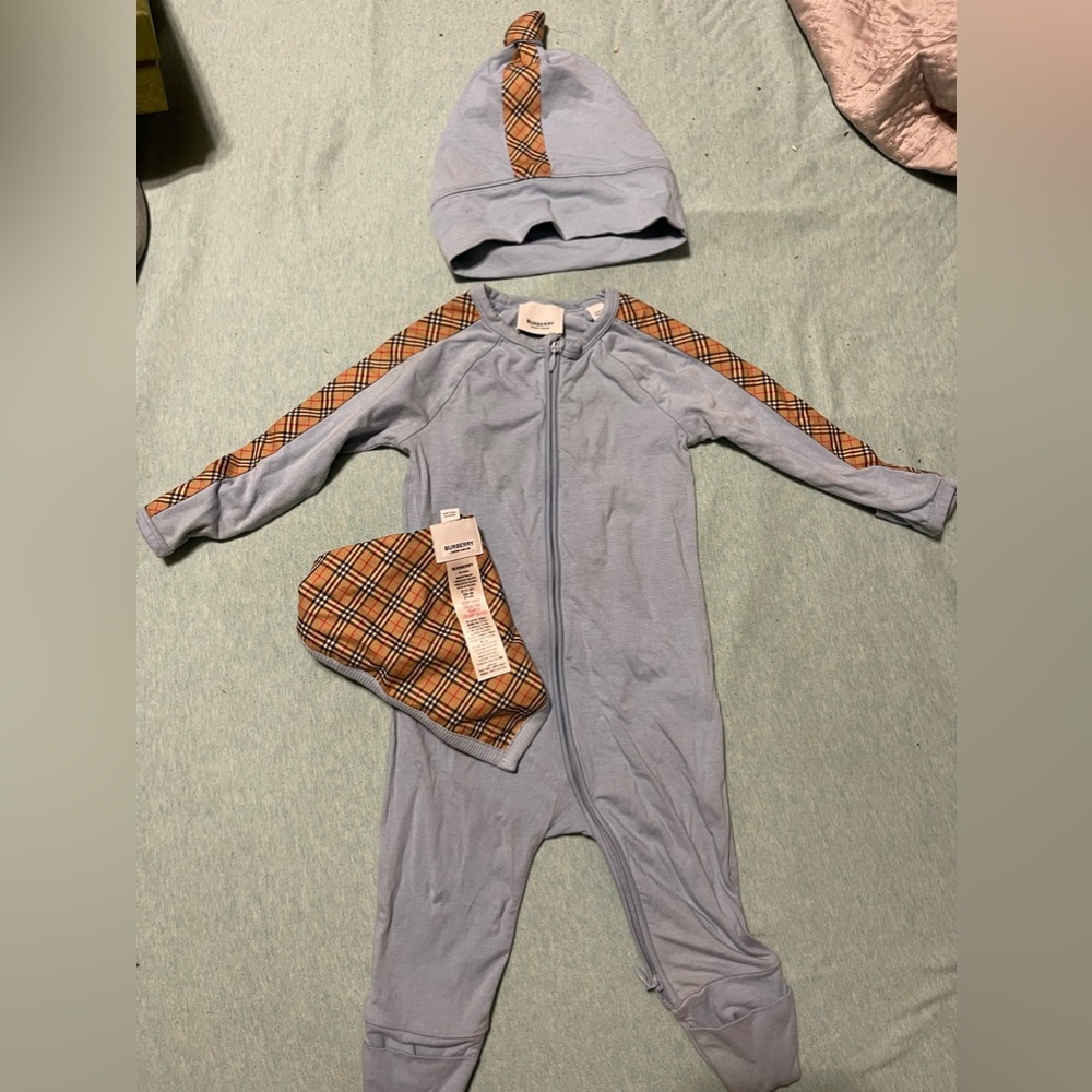 Blue Burberry Onesie